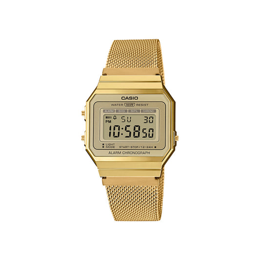 CASIO General - Digital Watch - A700WMG-9A - Mesh - Gold