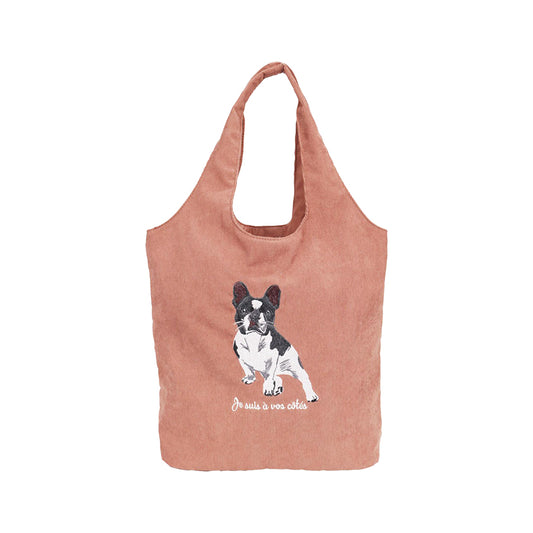 SENBADO F25 SEN 刺繡手提袋 - 狗 - 粉紅色 (625-3365)  (210g)