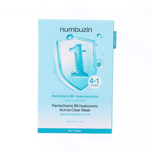 NUMBUZIN No.1 Pantothenic B5 Hyaluronic Active Clear Mask  (5pcs)