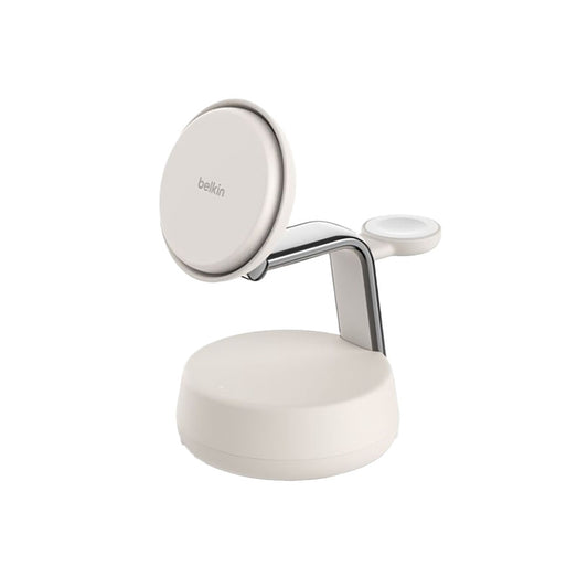 BELKIN UltraCharge Pro QI2 3In1 Magnetic Charging Stand Sand
