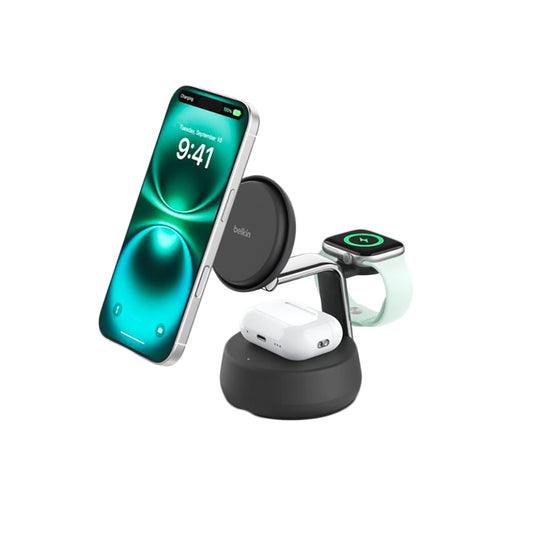 BELKIN UltraCharge Pro QI2 3In1 Magnetic Charging Stand Charcoal