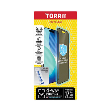 TORRII iPhone 17 Pro Max Bodyglass 4-Way Full Privacy Protector