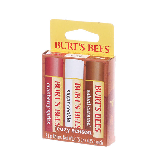 BURTS BEES 季節護唇限定套裝 (紅莓 + 糖霜曲奇+ 海鹽焦糖) 潤唇膏