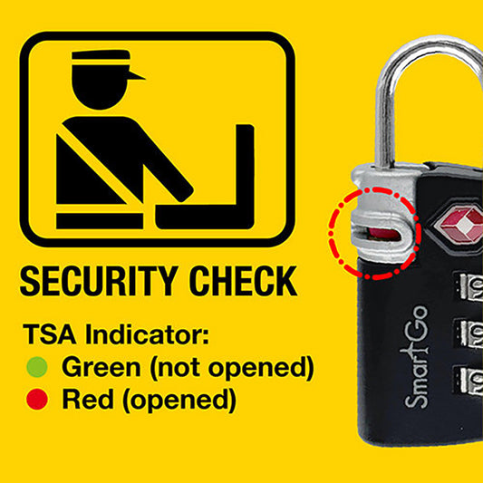 SMART GO TWIST Lock - TSA Color Indicator & Easy Reset