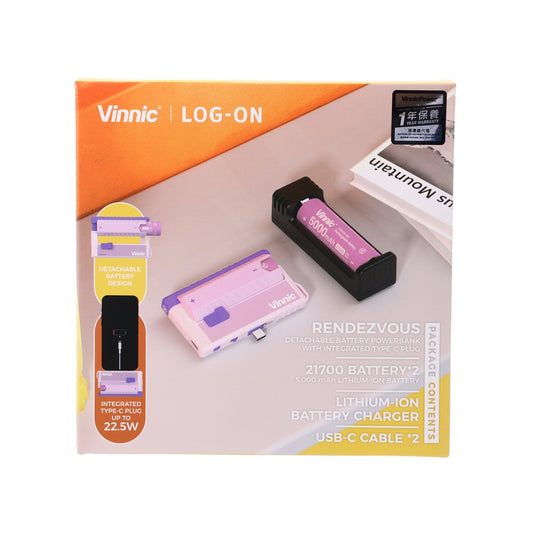 VINNIC Vinnic x LOG-ON Rendezvous Detachable Battery PowerBank Xmas Bundle Set - Purple