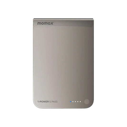 MOMAX 1-POWER S.PASS 10000mAh Qi2 Magnetic Wireless Powerbank Titanium