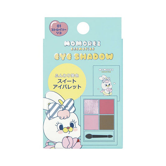 Momorei 甜美四色眼影 01 Rico 草莓 　　　　　　