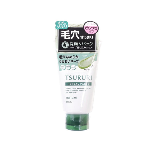BCL Tsururi 深層去角質潔面泥 - 草本白泥  (120g)