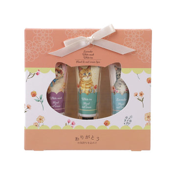 HONYARADOH Hand Cream - Cat  (3 x 10g)