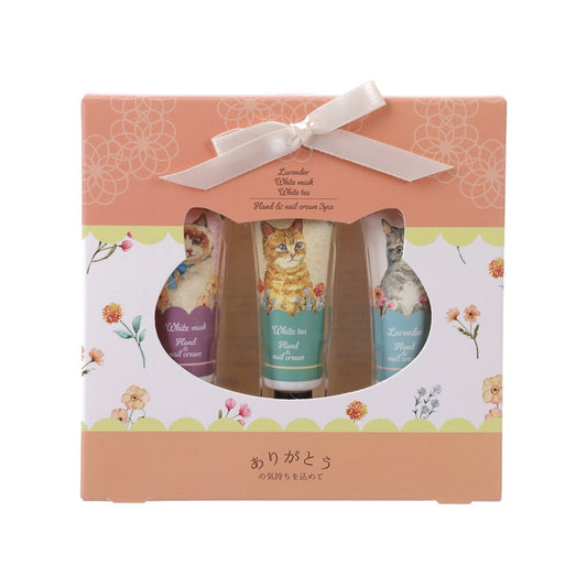 HONYARADOH Hand Cream - Cat  (3 x 10g)