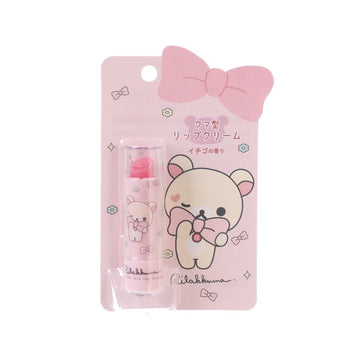 SAN-X Character Mix Bear-Shaped Lip Balm - Korilakkuma - Strawberry Scent  (22g)