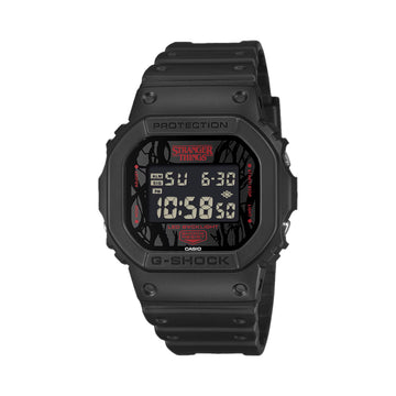 CASIO G-Shock x 怪奇物語手錶 DW-5600STT-1 - 黑色