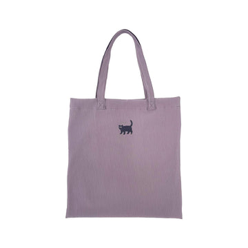 TWIN 刺繡 托特包 - BG0026-C - 黑貓  (150g)