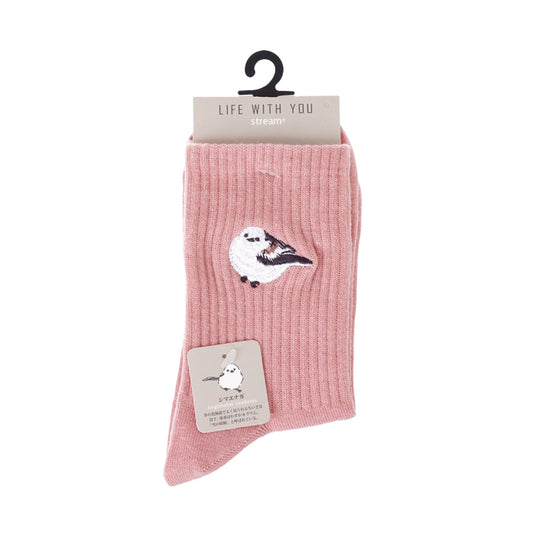 ASSIST S26 AS Crew Socks with Shimaenaga Embroidery- W ANS018-B