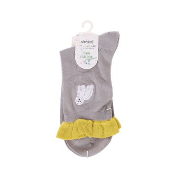 ASSIST S26 AS Dog Embroidery Low Crew Socks - W 2F21020