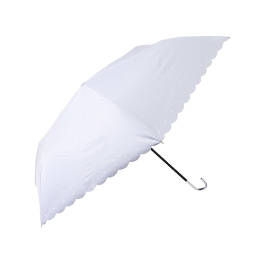 W.P.C. Silver Ribbon Heart Mini Folding Umbrella 50cm - 801-16628-102-SX