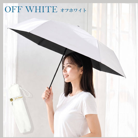 NAKATANI S26 Naka 50cm Slim Fold Pearl Parasol - Off White