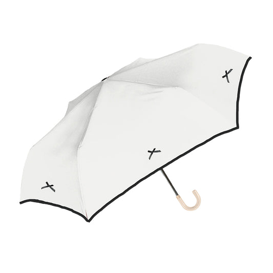 NAKATANI S26 Naka 50cm Ribbon Fold Parasol - White