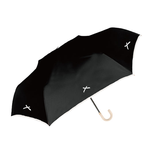 NAKATANI S26 Naka 50cm Ribbon Fold Parasol - Black