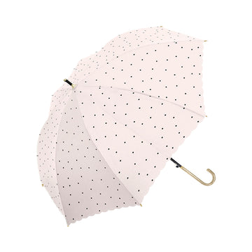 NAKATANI S26 Naka 58cm UV Misty Dot Stick Umbrella - Pink Beige