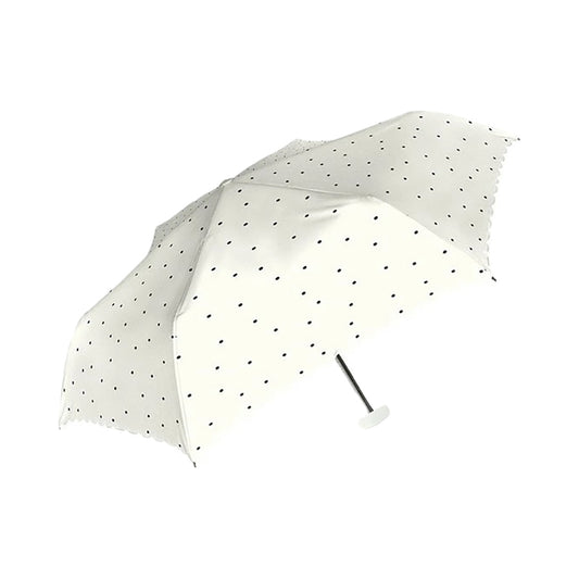 NAKATANI S26 Naka 50cm UV Misty Dot Fold Umbrella - Off White