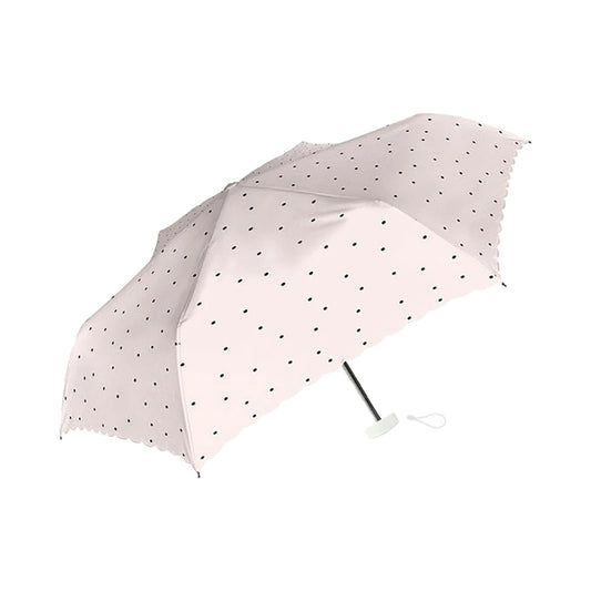 NAKATANI S26 Naka 50cm UV Misty Dot Fold Umbrella - Pink Beige
