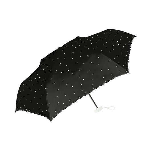 NAKATANI S26 Naka 50cm UV Misty Dot Fold Umbrella - Black