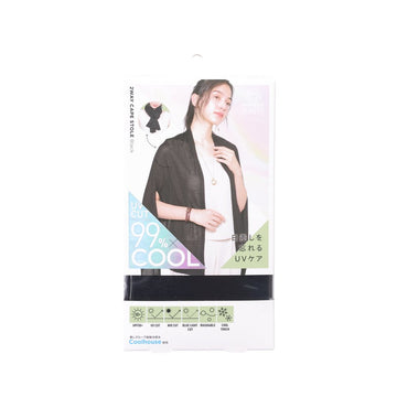 COGIT Sun Block Lab Beauty Cool 2 Way Cape Stole - Black