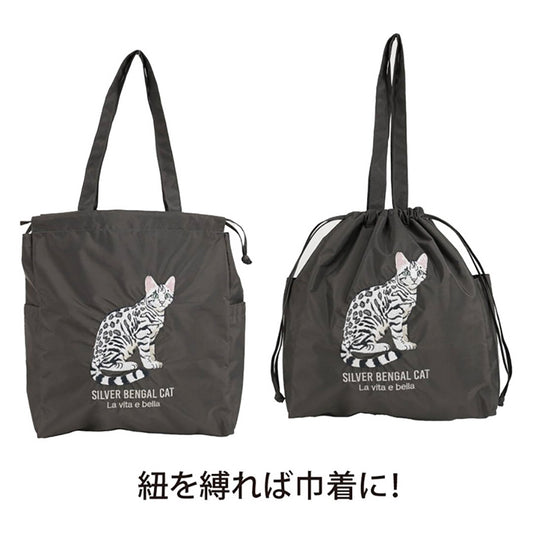 SENBADO S26 刺繡手提袋 - 孟加拉貓