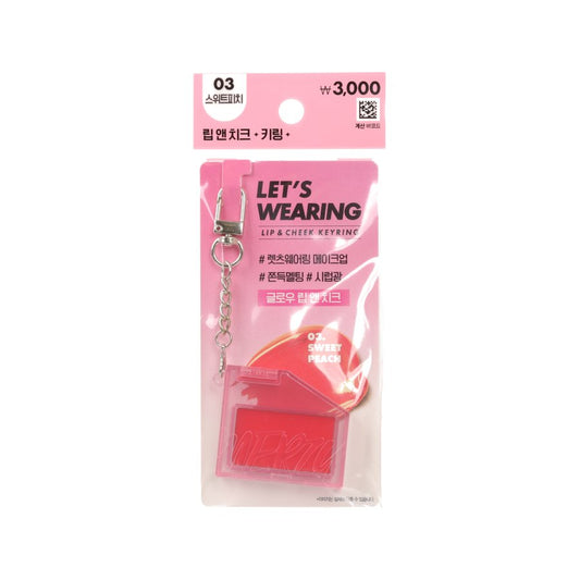MERZY Let's Wearing Lip & Cheek Key Ring 03 Sweet Peach  (2.2g)