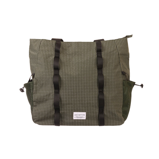 ARCHETYPE River Top Zip Shopper Bag - Green