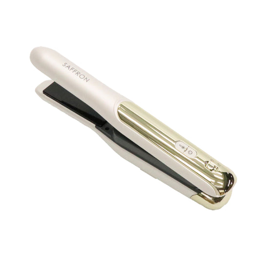 SAFFRON Hair-Straightening Iron with Removable Battery - White