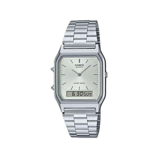 CASIO Vintage AQ-230A-7A錶 - 銀色