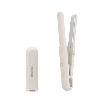 DRETEC USB 迷你直髮捲髮兩用燙髮器 - 淺啡色