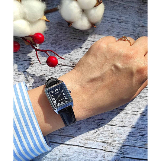 CASIO General LTP-V007L-1B手錶 - 皮革錶帶 - 黑色