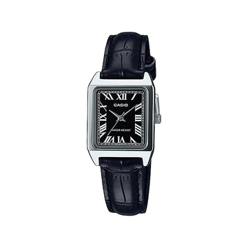 CASIO General LTP-V007L-1B手錶 - 皮革錶帶 - 黑色