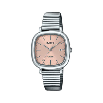 CASIO General LTP-B166D-4A手錶 - 銀色/雙色玫瑰