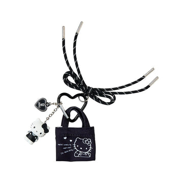 SANRIO FAMILY Carabiner Charm - Black RetroHello Kitty