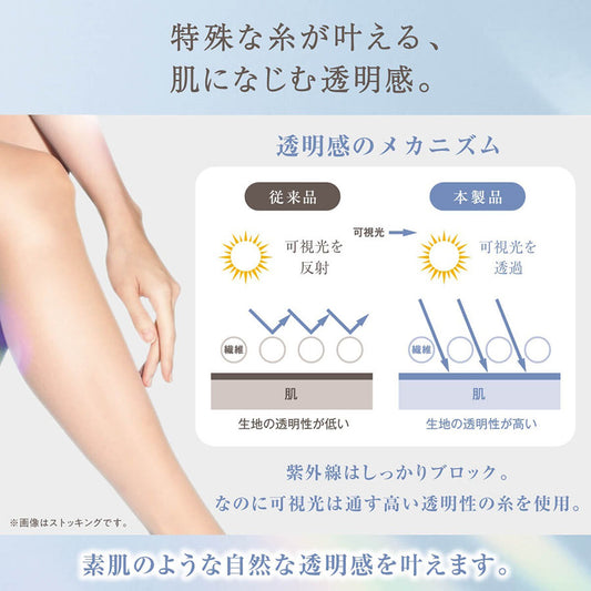 ATSUGI F26 Atsugi UV Knee Socks FS5015-Nude