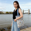 JDF Wonderful Adventure Dream Blue Argyle Tote Bag