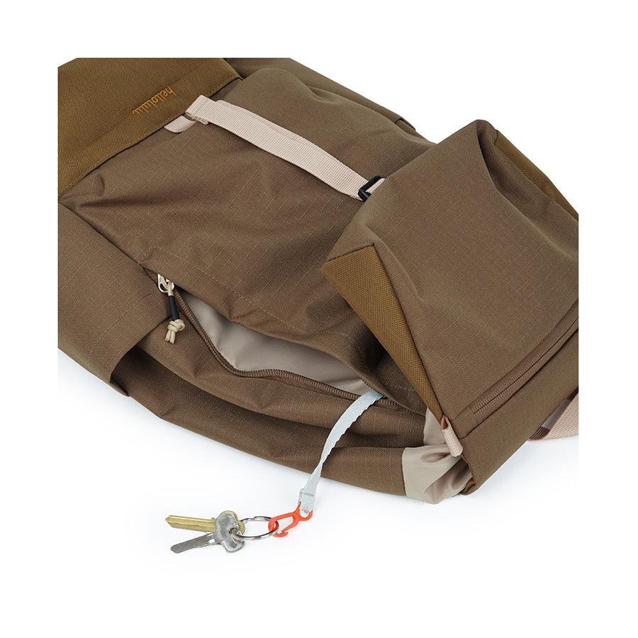 HELLOLULU Saro Utility Flap Backpack Mtan Khaki - LOG-ON