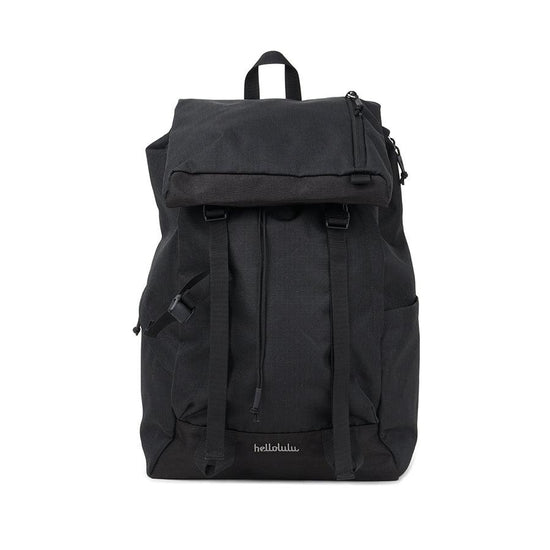 HELLOLULU Gio Utility Flap Backpack L Char.Black - LOG-ON