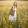 JDF Yogis Cat and Flower Brown Tatra Mountain Tote Bag