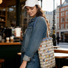 JDF Wonderful Adventure Dream Blue Argyle Tote Bag