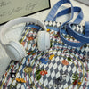JDF Wonderful Adventure Dream Blue Argyle Tote Bag