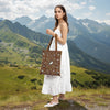JDF Yogis Cat and Flower Brown Tatra Mountain Tote Bag