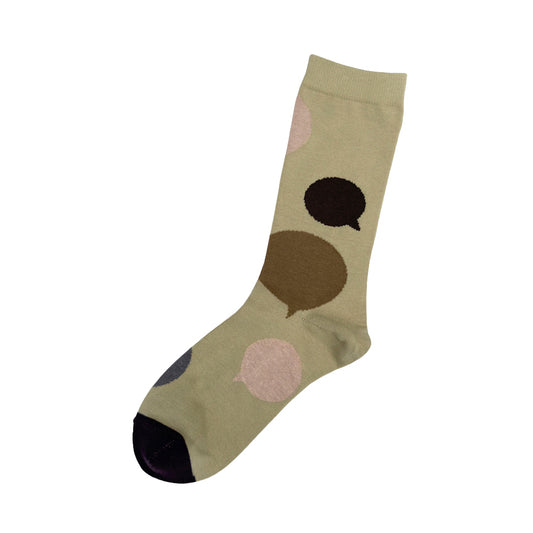 SIX25AM 6:25AM X Michelle Loo Speech Sock-Kahki