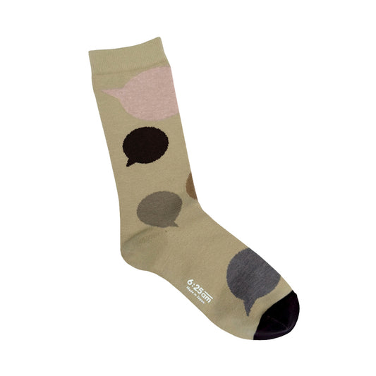 SIX25AM 6:25AM X Michelle Loo Speech Sock-Kahki