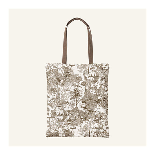 JDF Toile De Jouy Cedar Brown Tote Bag