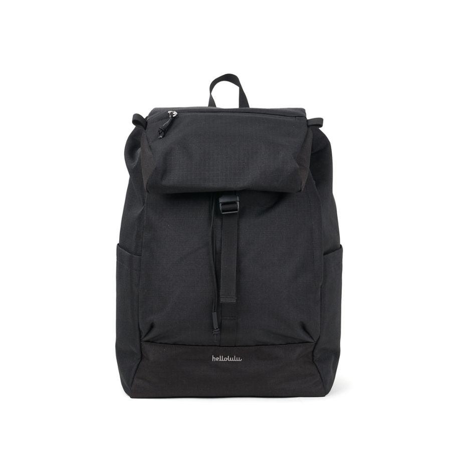 HELLOLULU Saro Utility Flap Backpack Mchar.Black - LOG-ON